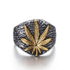 Bague Feuille de chanvre de face | Rasta-Lion