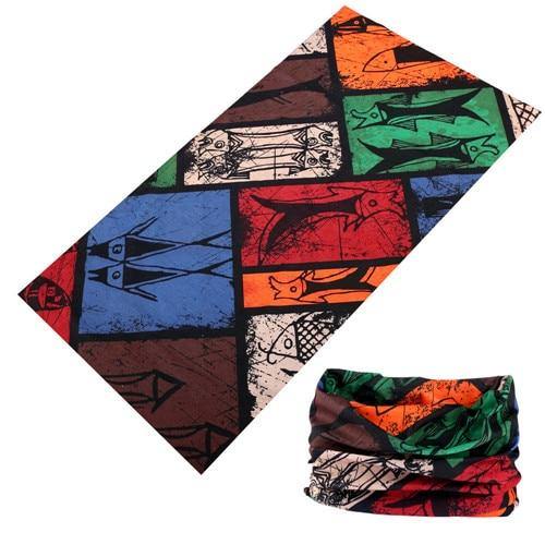 Bandana tube patchwork poisson | Rasta Lion