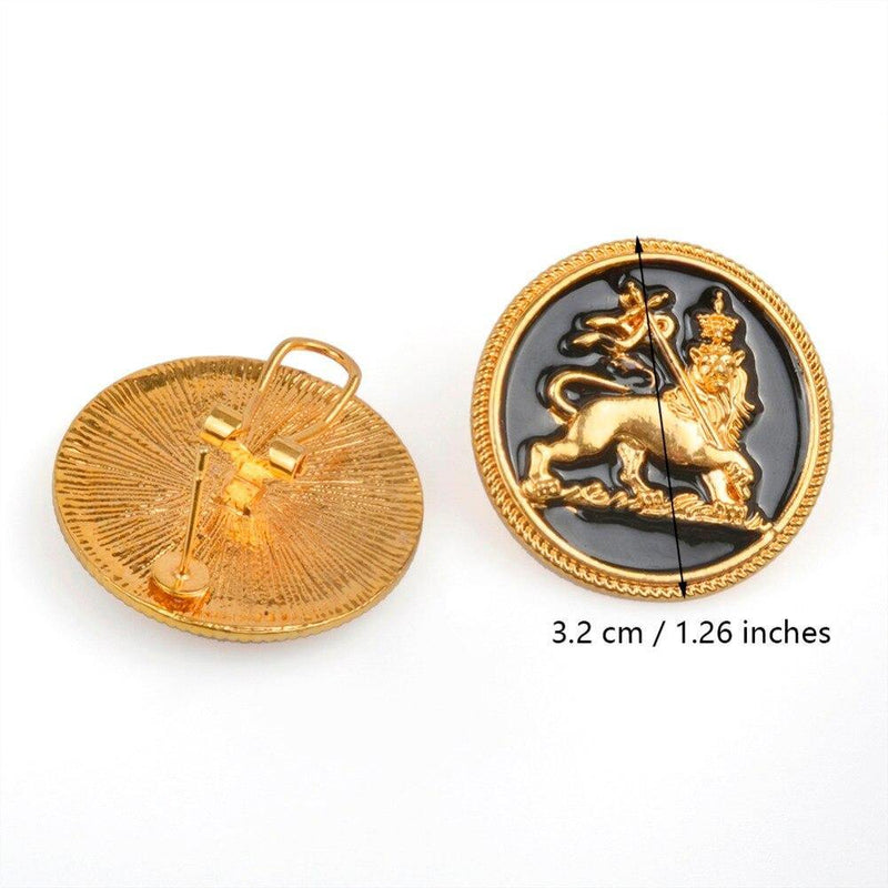 Boucles d'oreilles lion de juda dimention | Rasta-Lion.com