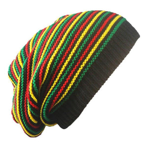 Bonnet Baggy à rayure à gauche | Rasta Lion