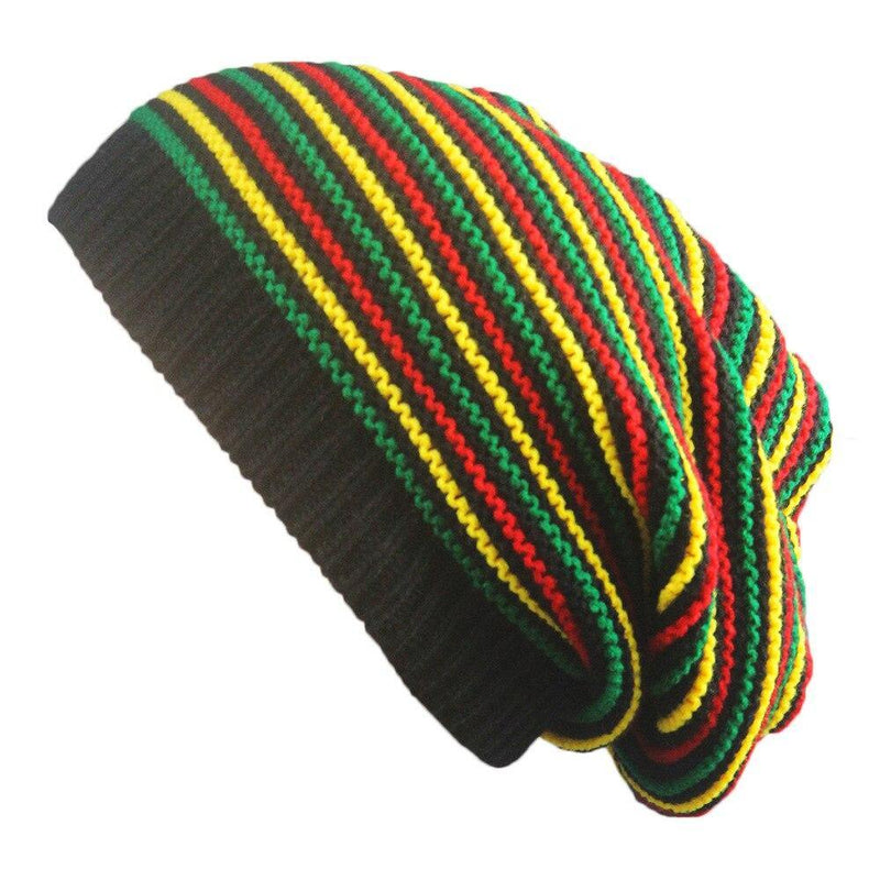 Bonnet Baggy à rayure à droite | Rasta Lion