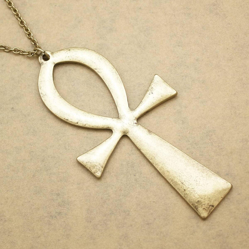 Collier Croix D'ankh vintage doré | Rasta-Lion™