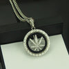 Collier Rastaman bling-bling feuille de chanvre | Rasta-Lion