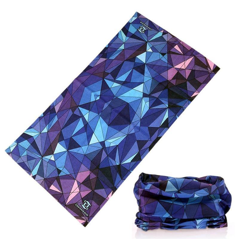 Bandana tube pixel bleu et violet | Rasta Lion