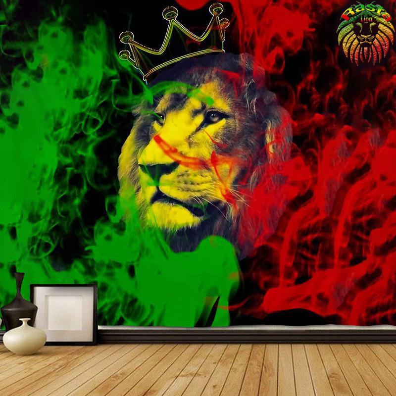 Lion Rasta en tenture mural | Rasta-Lion