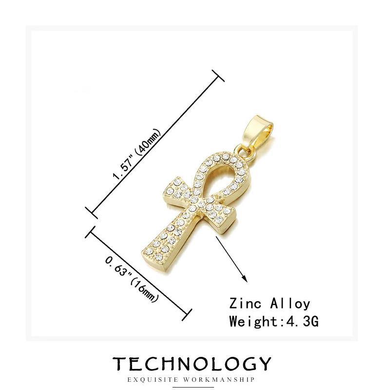 Pendentif croix d'ankh Bling-Bling Dimentions | Rasta-Lion