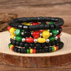 Bracelet Rasta <br> Perle (Pierres Naturelles).