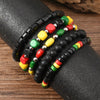 Bracelet Rasta <br> Perle (Pierres Naturelles).