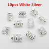 Bijou dreadlocks metal blanc 10 pcs | Rasta Lion
