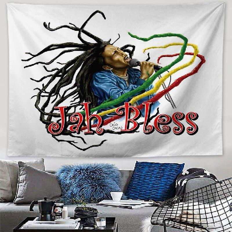 Tenture Rastafari Jah bless | Rasta Lion