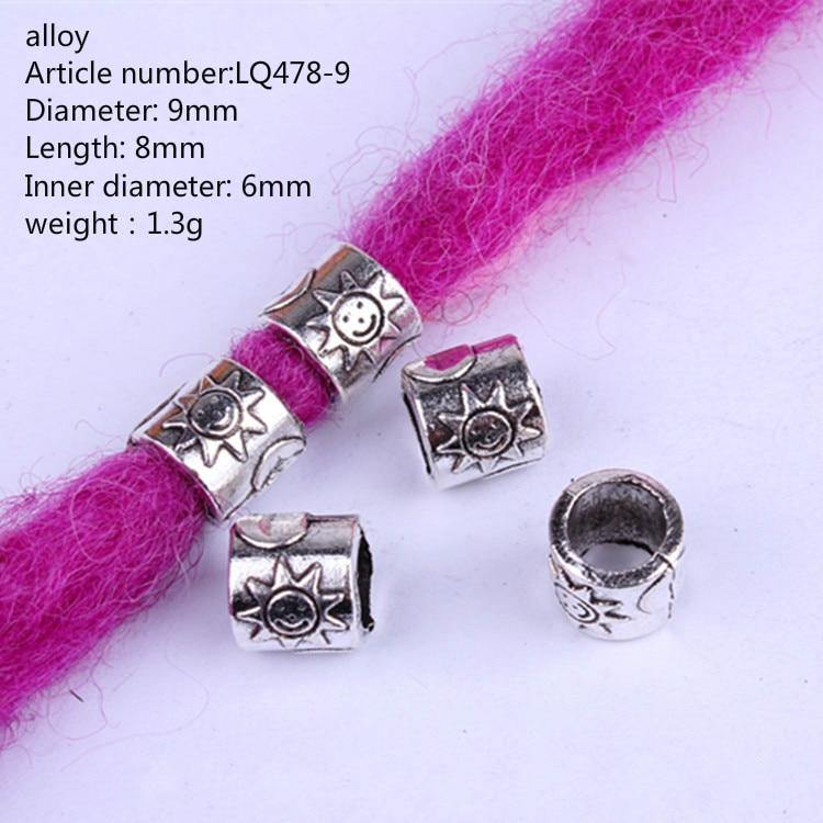 Bijoux dreadlocks 5 Pcs soleil souriant  | Rasta Lion