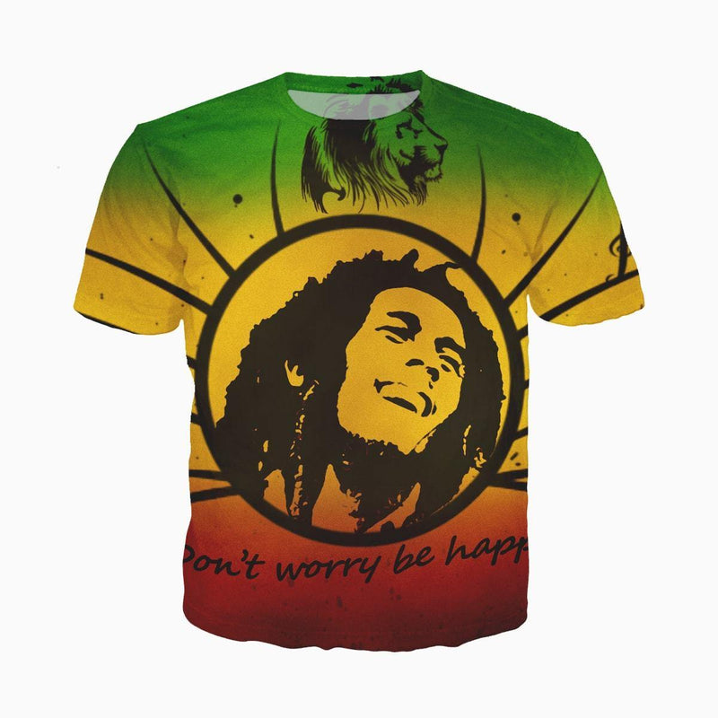 T-shirt Bob Marley "Don't Worry" | Rasta-Lion