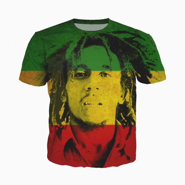 T-Shirt Bob Marley Rasta Révolution | Rasta-Lion