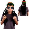Bonnet Rasta avec dreadlocks vue de devant et derrière | Rasta Lion