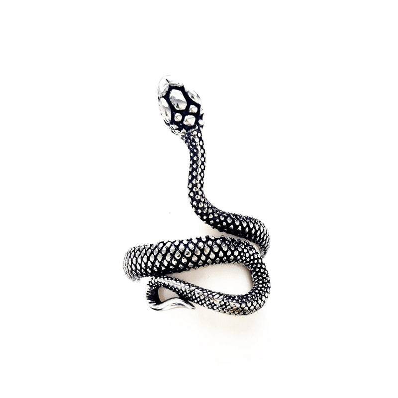 bague animaux serpent argenté | Rasta Lion