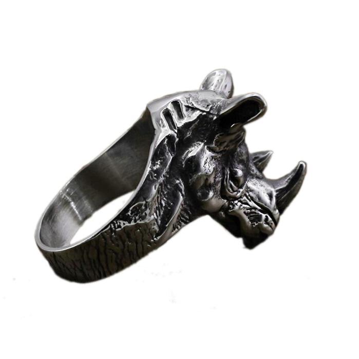 bague animaux rhinocéros | Rasta Lion