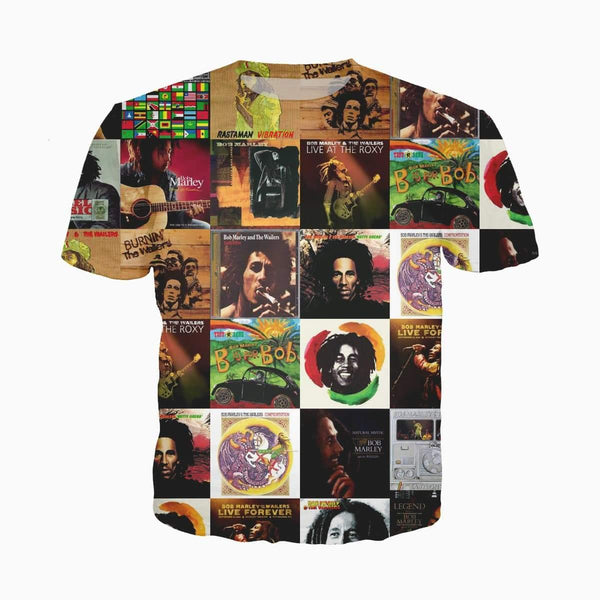 T-shirt Bob Marley pochette de disque | Rasta Lion