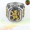 Bague Lion of Juda vu de face | Magasin Rasta en Ligne