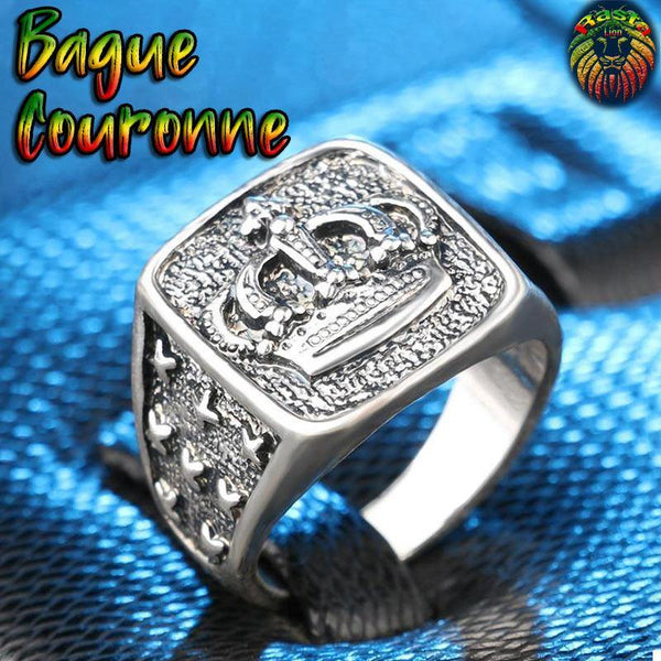Bague Couronne Homme | Rasta-Lion