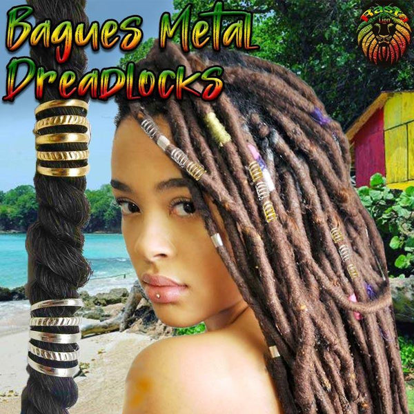 Bague dreadlocks métal | Rasta-Lion™ : Magasin Rasta en Ligne
