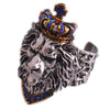 Bague Tête de Lion Variante 3 | Rasta-Lion™ : Magasin Rasta en Ligne