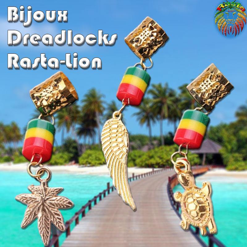 Bijou dreadlocks avec perles Rasta | Rasta-Lion