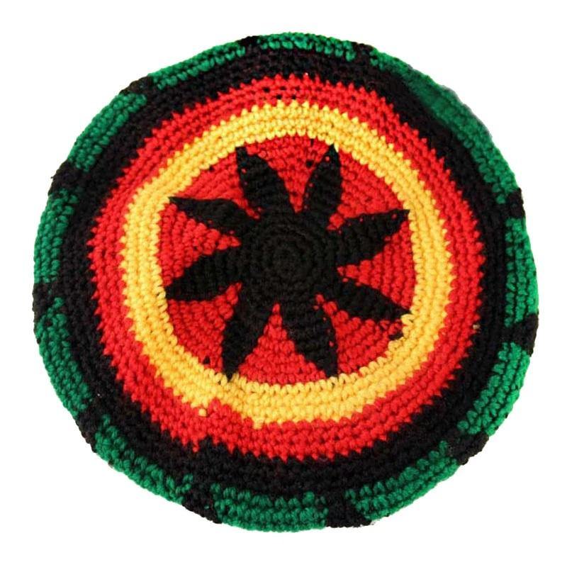 Bonnet Rasta Au Crochet vue du dessus | Rasta Lion