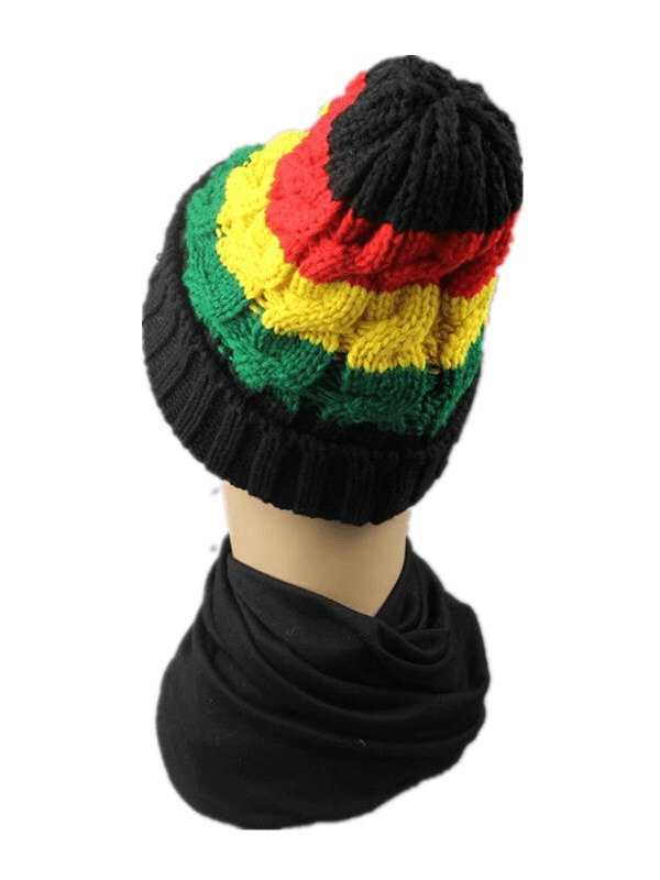 Bonnet Rasta Tricot de dos  | Rasta-Lion - La Boutique Rasta.