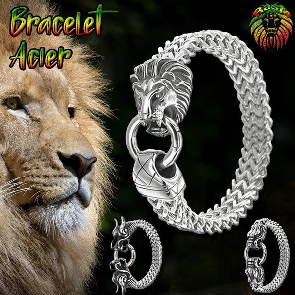 Bracelet Lion Acier Inoxydable | Rasta-Lion