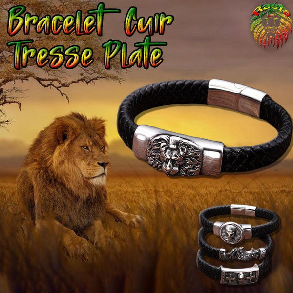 Bracelet Lion Cuir | Rasta-Lion