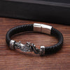 Bracelet Lion Cuir Biker | Rasta-Lion