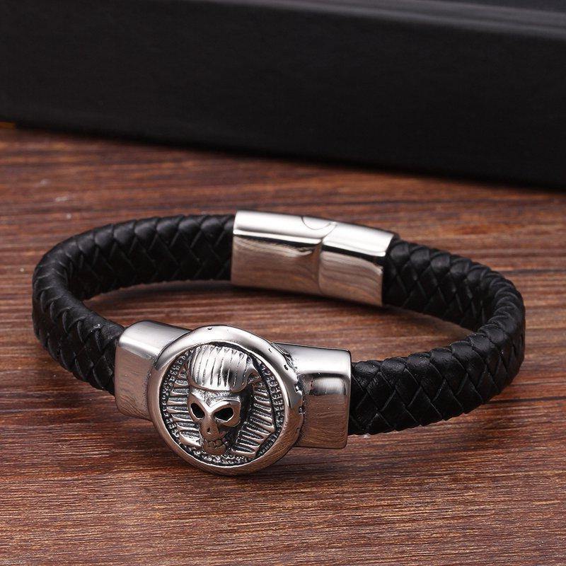 Bracelet Lion Cuir égyptien | Rasta-Lion