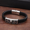 Bracelet Lion Cuir croix de Malte  | Rasta-Lion