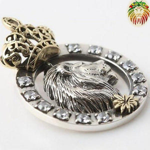 Collier Pendentif Lion Rastafari argent | Rasta-Lion