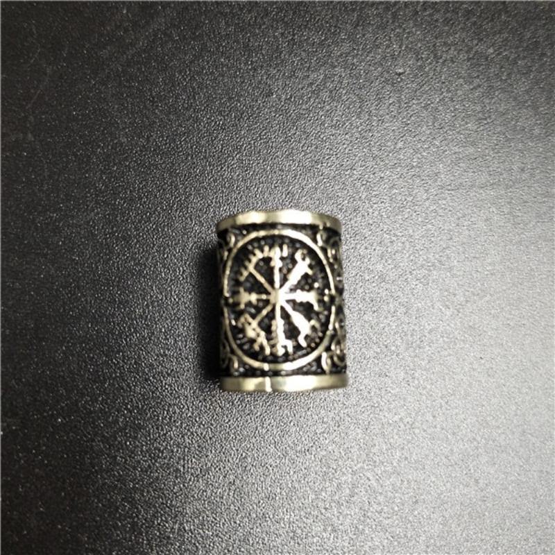 Perles Cheveux Viking Vegvisir(2) Bronze | Rasta Lion