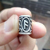 Perles Cheveux Viking Rune Ansuz Argent | Rasta Lion