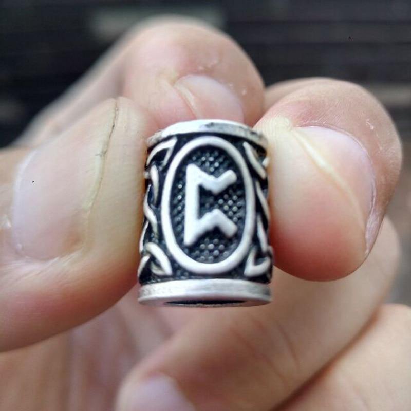 Perles Cheveux Viking Rune Perthro Argent | Rasta Lion