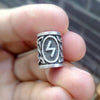 Perles Cheveux Viking Rune Sowilo Argent | Rasta Lion