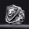 Bague lion Dominateur                    Secret Boy Men's Fashion Classic Domineering Lion Head Shield Ring Party Work Leisure Wear Jewelry Birthday Gifts | Rasta-Lion™ : Magasin Rasta en Ligne