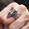 bague animaux Anubis avec croix de vie ou croix ansée | Rasta Lion