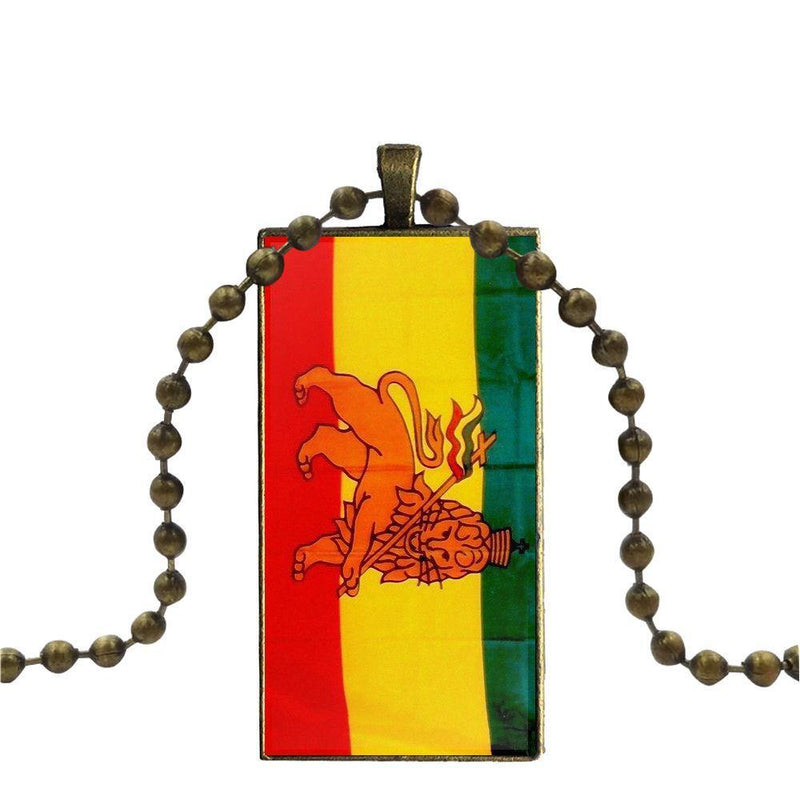 Collier Lion Rasta drapeau Ethiopie | Rasta-Lion