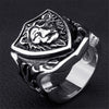 Bague lion Dominateur                    Secret Boy Men's Fashion Classic Domineering Lion Head Shield Ring Party Work Leisure Wear Jewelry Birthday Gifts | Rasta-Lion™ : Magasin Rasta en Ligne