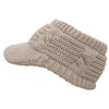 Casquette Laine Femme Ouverte Beige  | Rasta-Lion