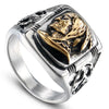 Bague Tête de Rasta en gros plan | Rasta-Zion