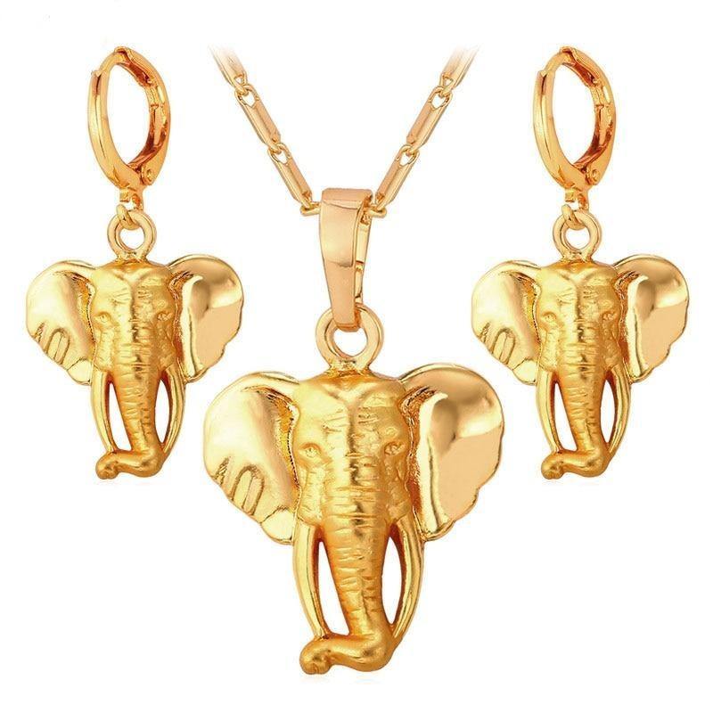 Pendentif Tête d'Éléphant sur fond blanc | Rasta-Lion