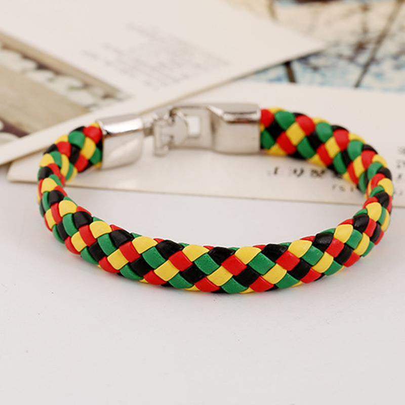 Bracelet Rasta <br> Cuire Tressé. | Rasta-Lion™ : Magasin Rasta en Ligne