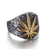 Bague Feuille de chanvre de 3/4 | Rasta-Lion