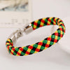 Bracelet cuire tréssé | Rasta Lion