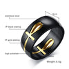 Vnox Men's Two Tones Removable Ankh Egyptian Cross Ring Stainless Steel Detachable Allah Male Religious Jewelry | Rasta-Lion™ : Magasin Rasta en Ligne