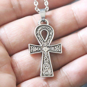 Pendentif croix d'ankh en argent antique | Rasta-Lion
